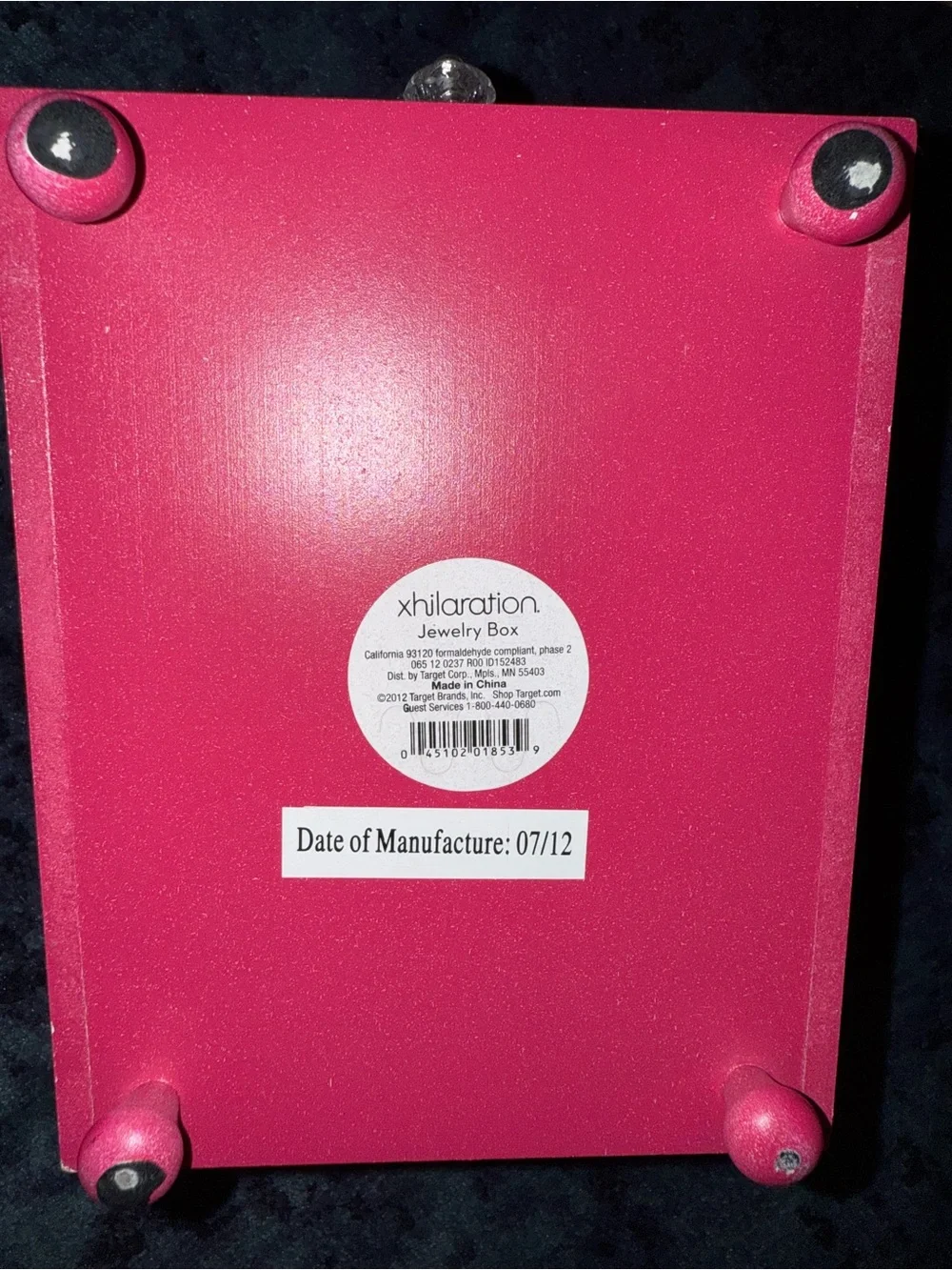 Vintage Y2K Xhilaration Hot Pink Wooden Jewelry Box Organizer